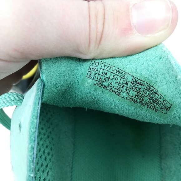 Vionic Joey Fresh Green Nubuck Leather Low Top Sneakers Size 8.5 Comfort Walking - Picture 2 of 11